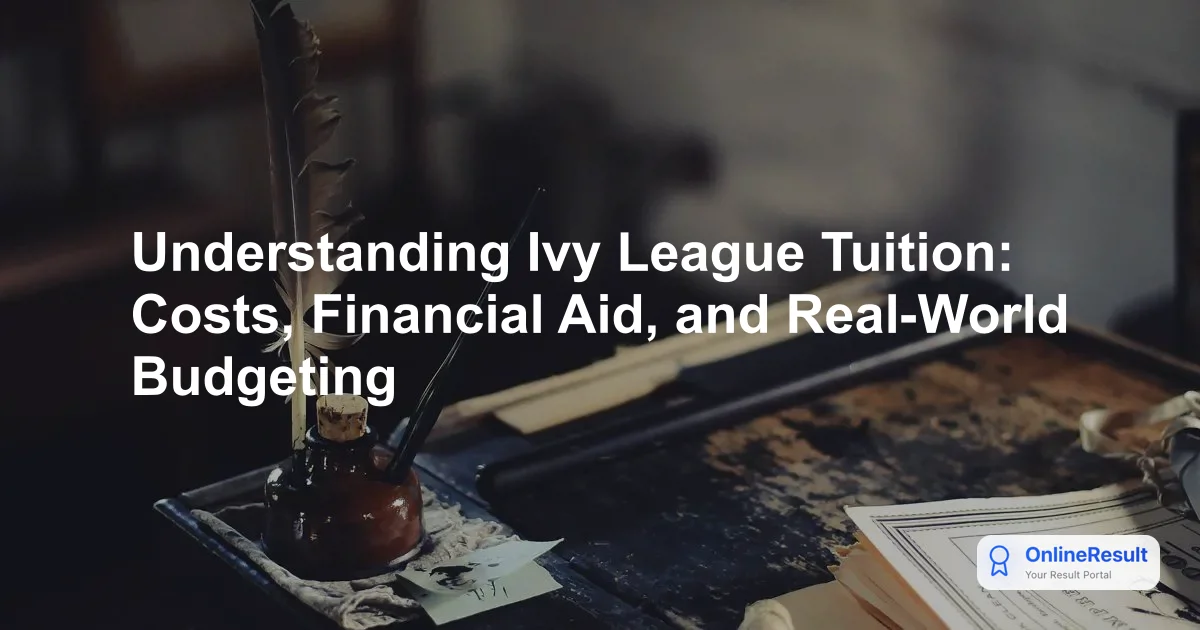 Understanding Ivy League Tuition: Costs, Financial Aid, and Real-World Budgeting