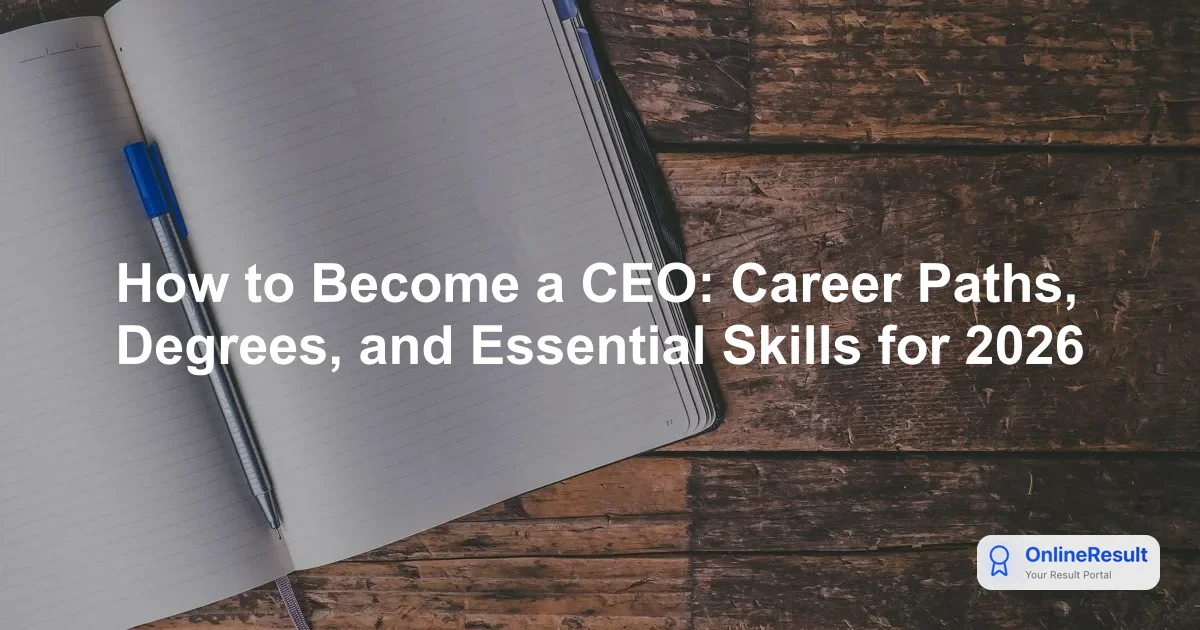 How to Become a CEO: Career Paths, Degrees, and Essential Skills for 2026