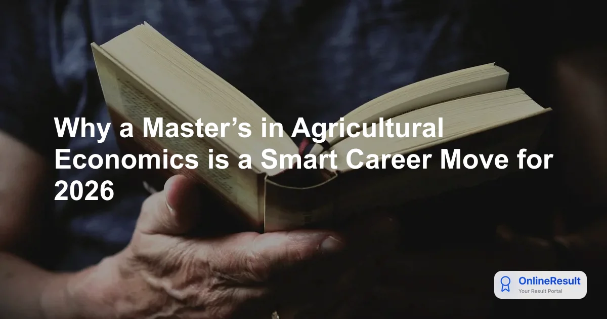 Why a Master’s in Agricultural Economics is a Smart Career Move for 2026