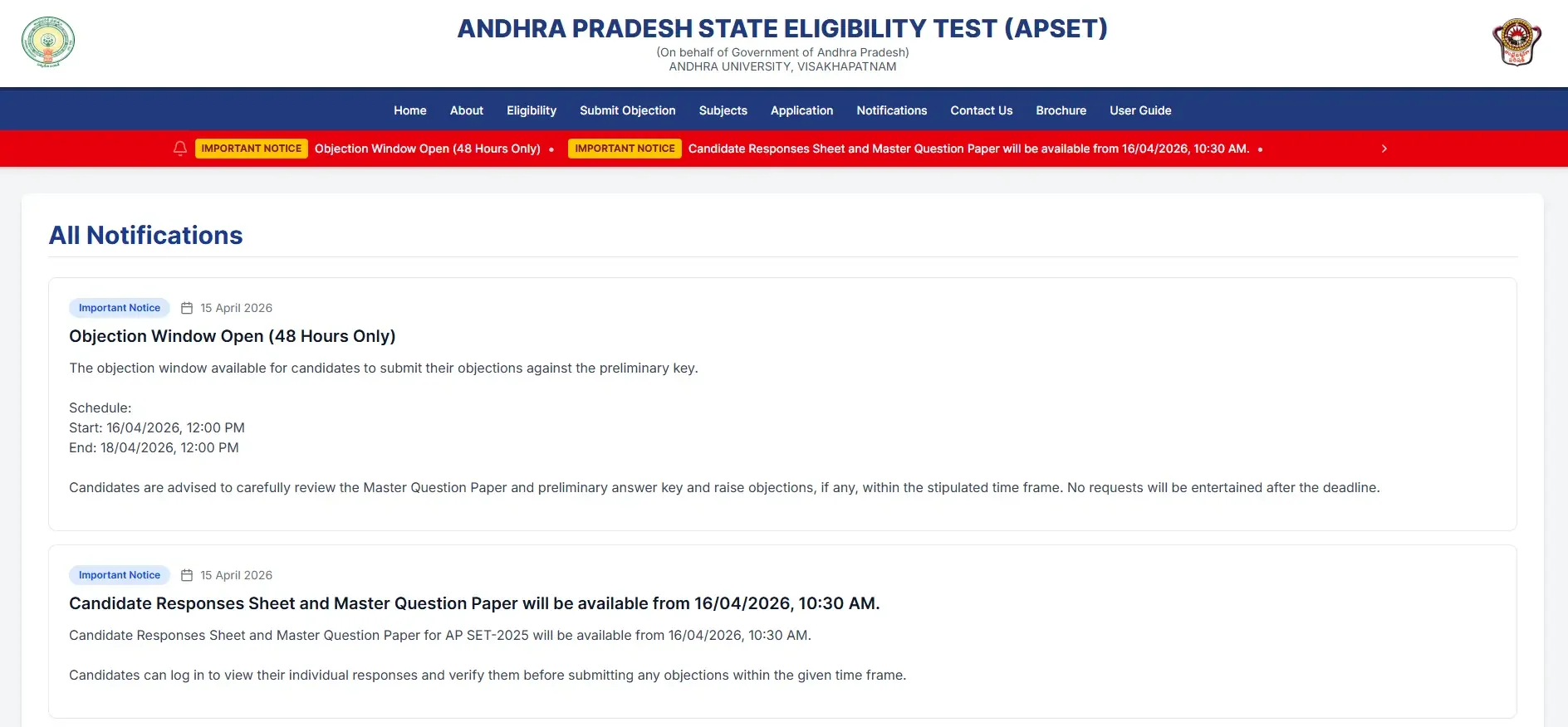 APSET Answer Key 2026 Out at apset.net.in, Download Paper 1 & 2 Response Sheet
