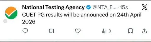 CUET PG Result Date 2026 Announced, Score Cards on 24 April_3.1