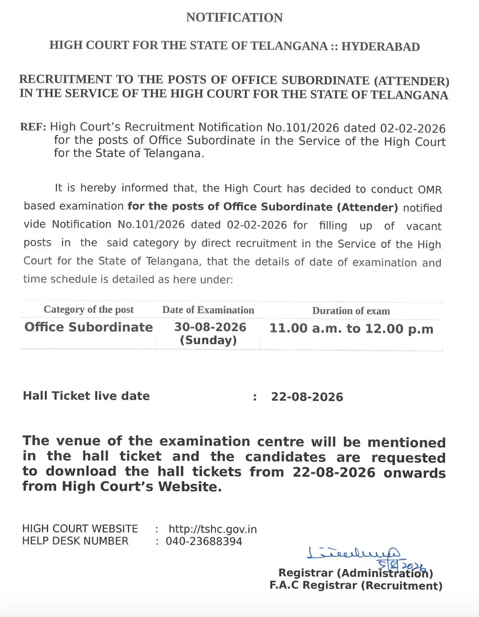 Telangana District Court Exam Date 2026 Out, Check Official Exam Schedule_4.1